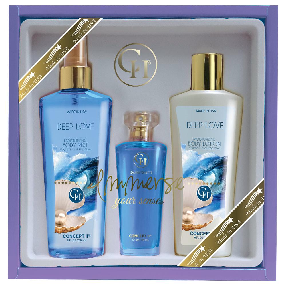 CII Trio Sets - 8oc Body Mist & Boby Lotions, 1.7 oz EDT AmericanCosmetics.ConceptII