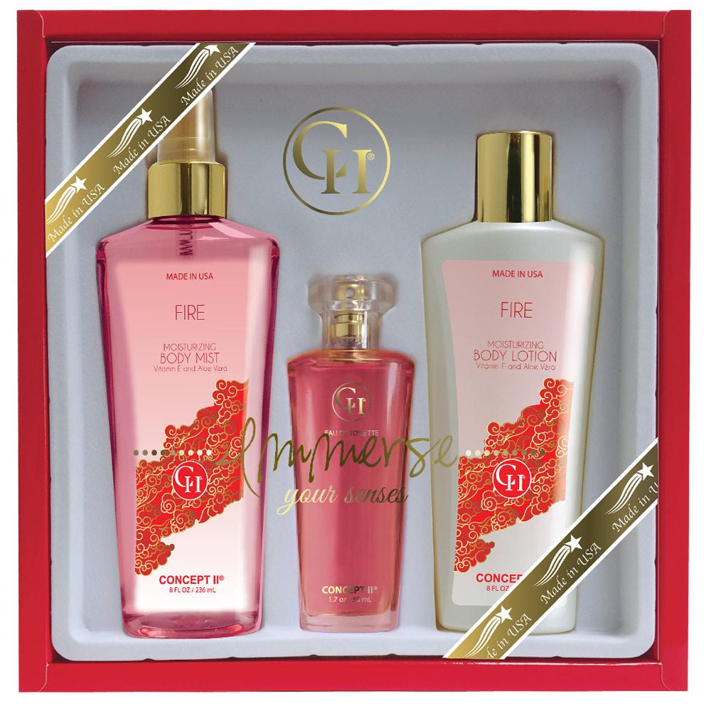 CII Trio Sets - 8oc Body Mist & Boby Lotions, 1.7 oz EDT AmericanCosmetics.ConceptII