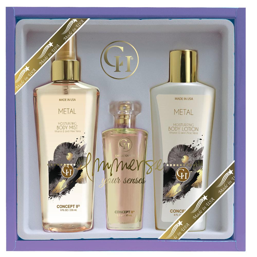 CII Trio Sets - 8oc Body Mist & Boby Lotions, 1.7 oz EDT AmericanCosmetics.ConceptII