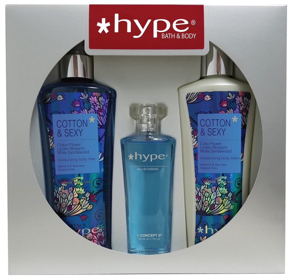 Hype - Trio Sets - Body Mist & Body Lotion 8 oz., EDT 1.7 oz. AmericanCosmetics.ConceptII